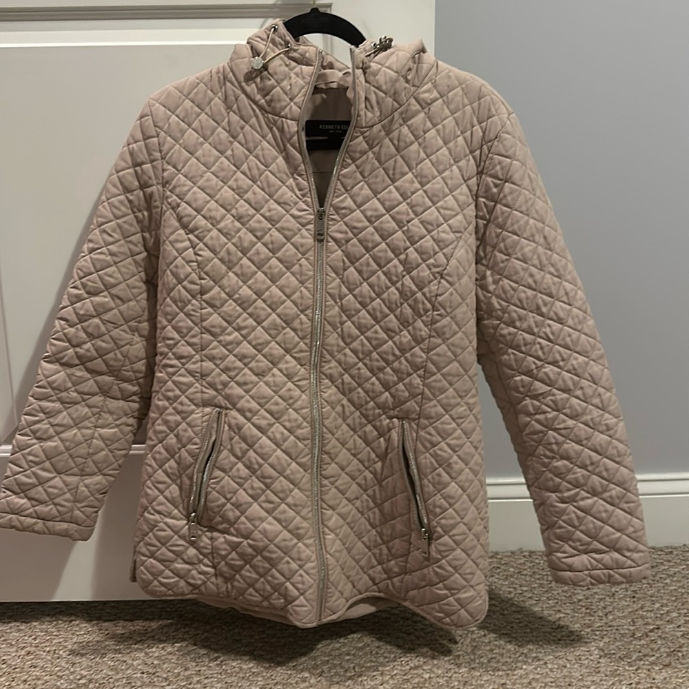 Kenneth Cole Quilted Jacket Tan Large